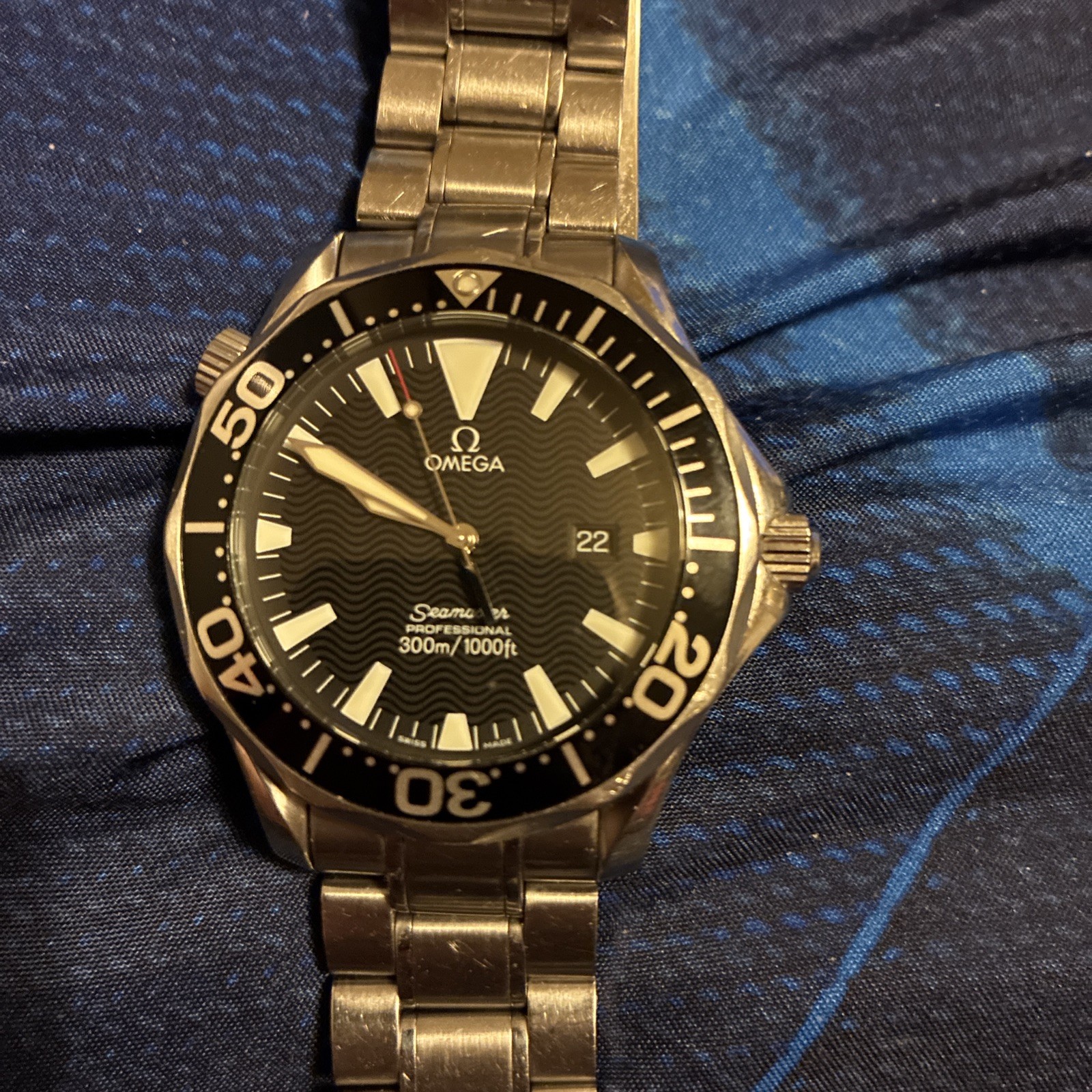 OMEGA Seamaster Pro LARGE 41mm 300m Mens Black Diver ORIGINAL BOX quartz
