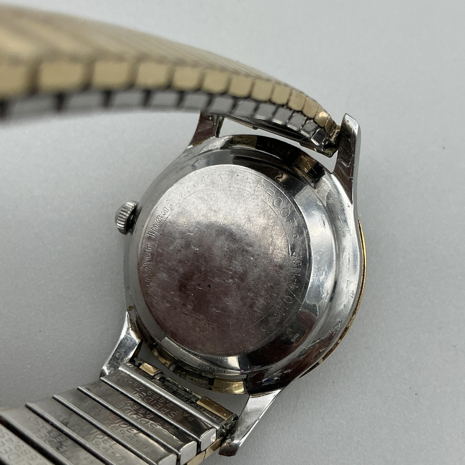 Vintage Wyler Mens Watch 32mm Two Tone Incaflex Dynawind Manual Wind
