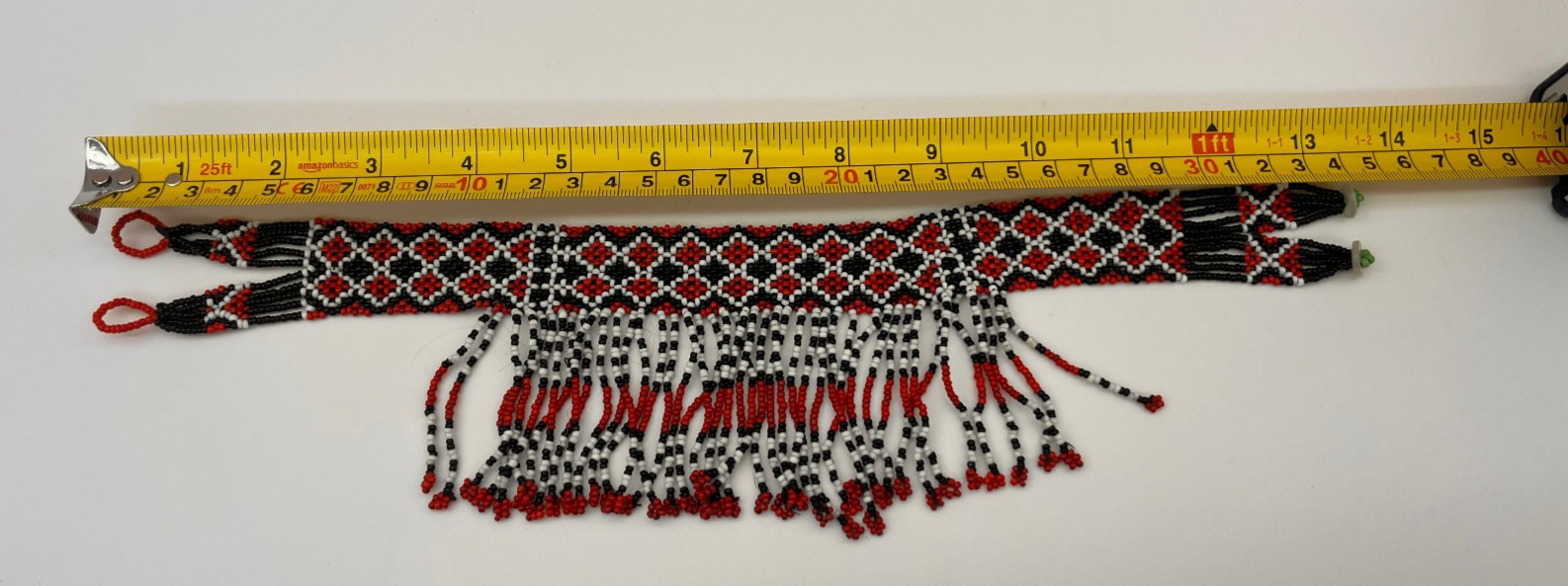 VTG Necklace Choker 1986 T’boli Southern Mindinao Philippines Black Red White