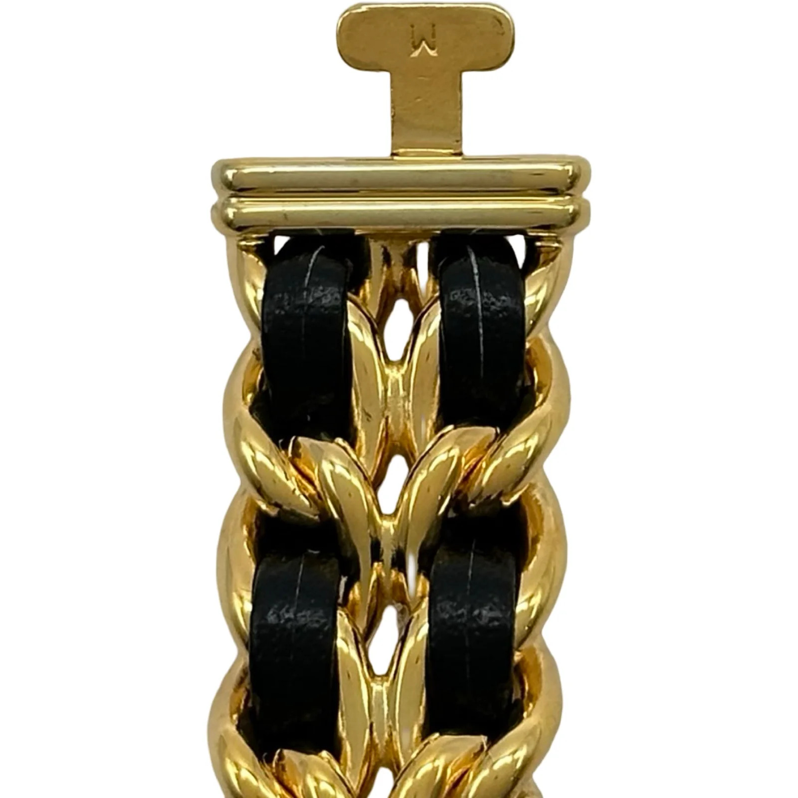 Chanel Première M H0001 20mm Gold Black Dial Quartz Watch OKW2255