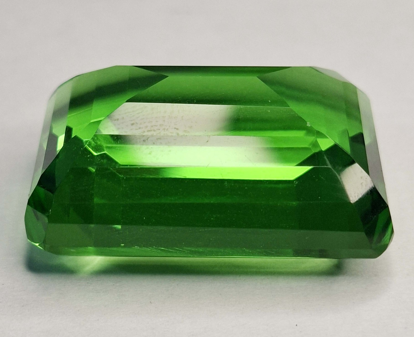 Green Colour Topaz Emerald Cut Natural 92-94 Ct Certified Loose Gemstone RK1125