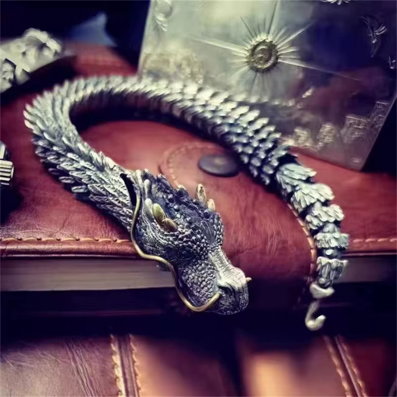 Men’s Jewelry Stainless Steel Viking Dragon Bracelet 102