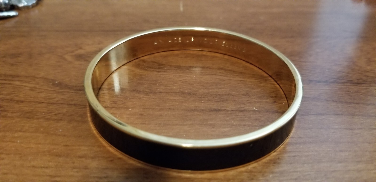 Kate Spade NY-Ace Up Your Sleeve Bracelet-Black Enamel on 12k gold-plated metal