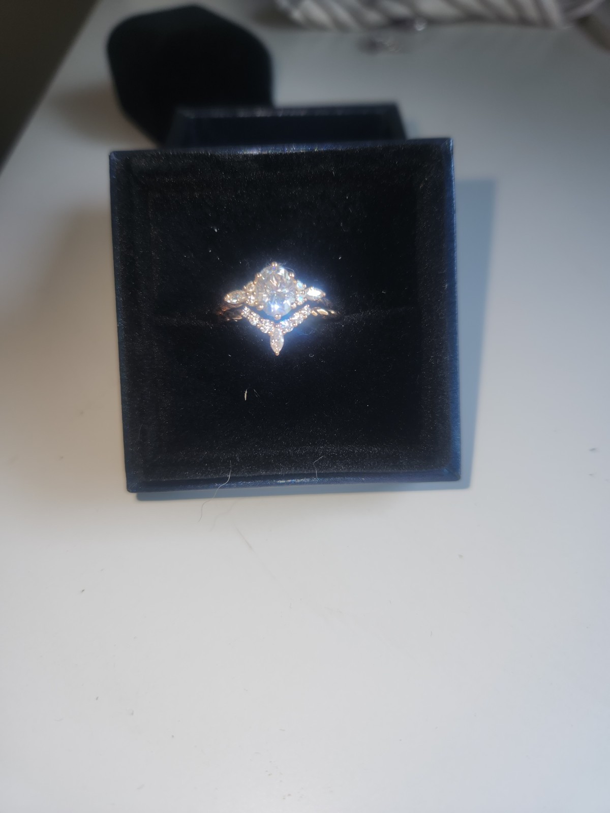 engagement ring & wedding band size 8.25