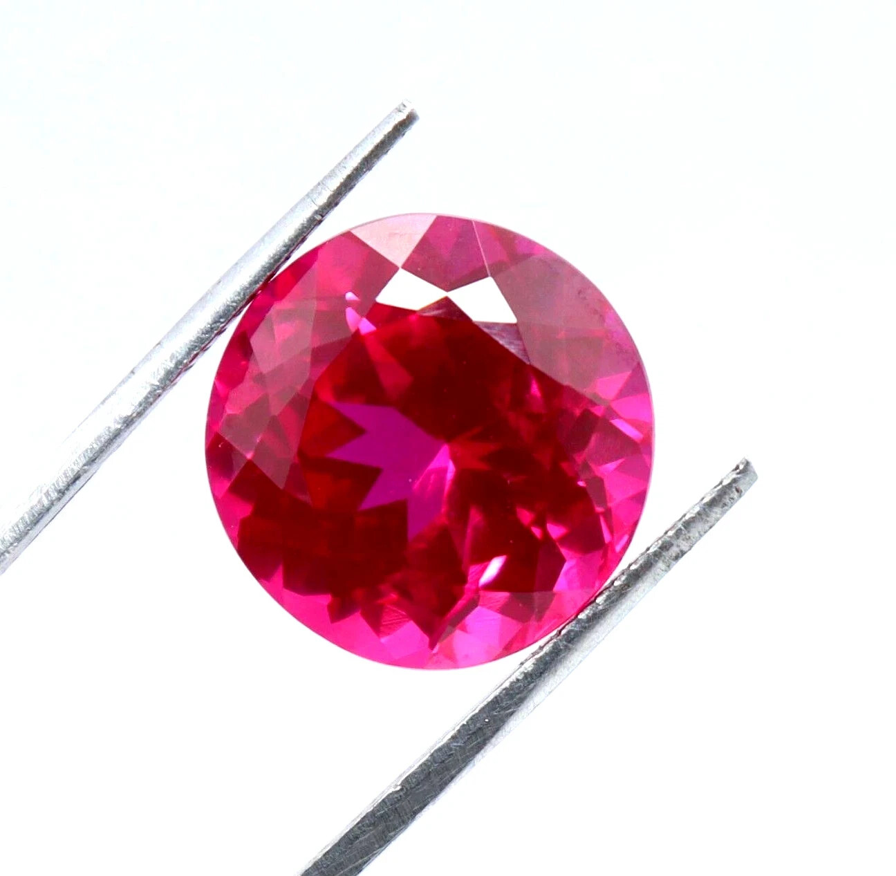 7.70 Ct Natural Pink Sapphire Ceylon Round Cut Certified Faceted Loose Gemstone