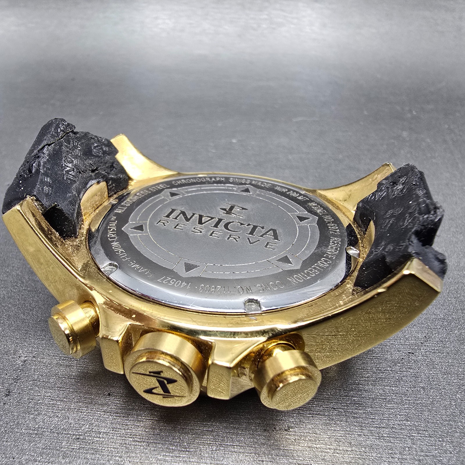 Invicta Reserve Chronograph Dive Watch Men 52mm Red Dial Gold Tone 6972 New Batt