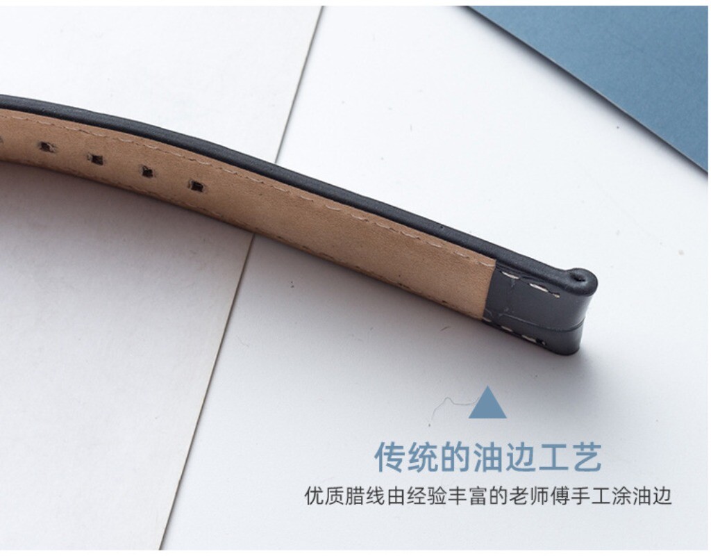 First Layer Cowhide Leather Watch Band Pin Buckle Watch Accessories 18/20/22mm