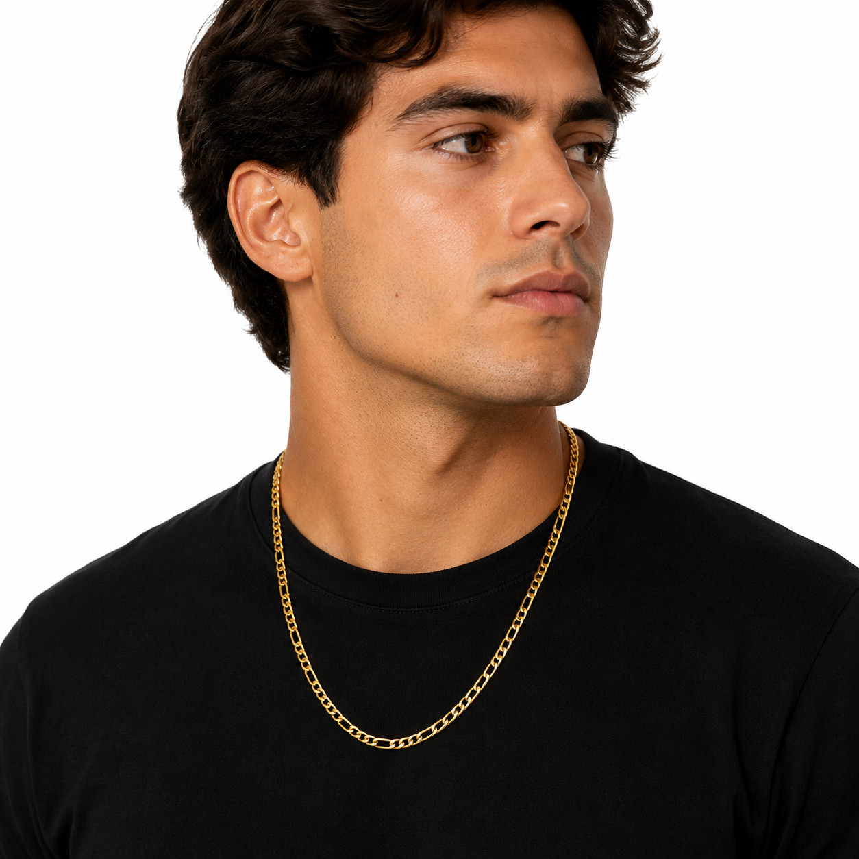 Diamond Cut Chain 18K Gold Filled Mariner Necklace 19.5″ Unisex Jewelry