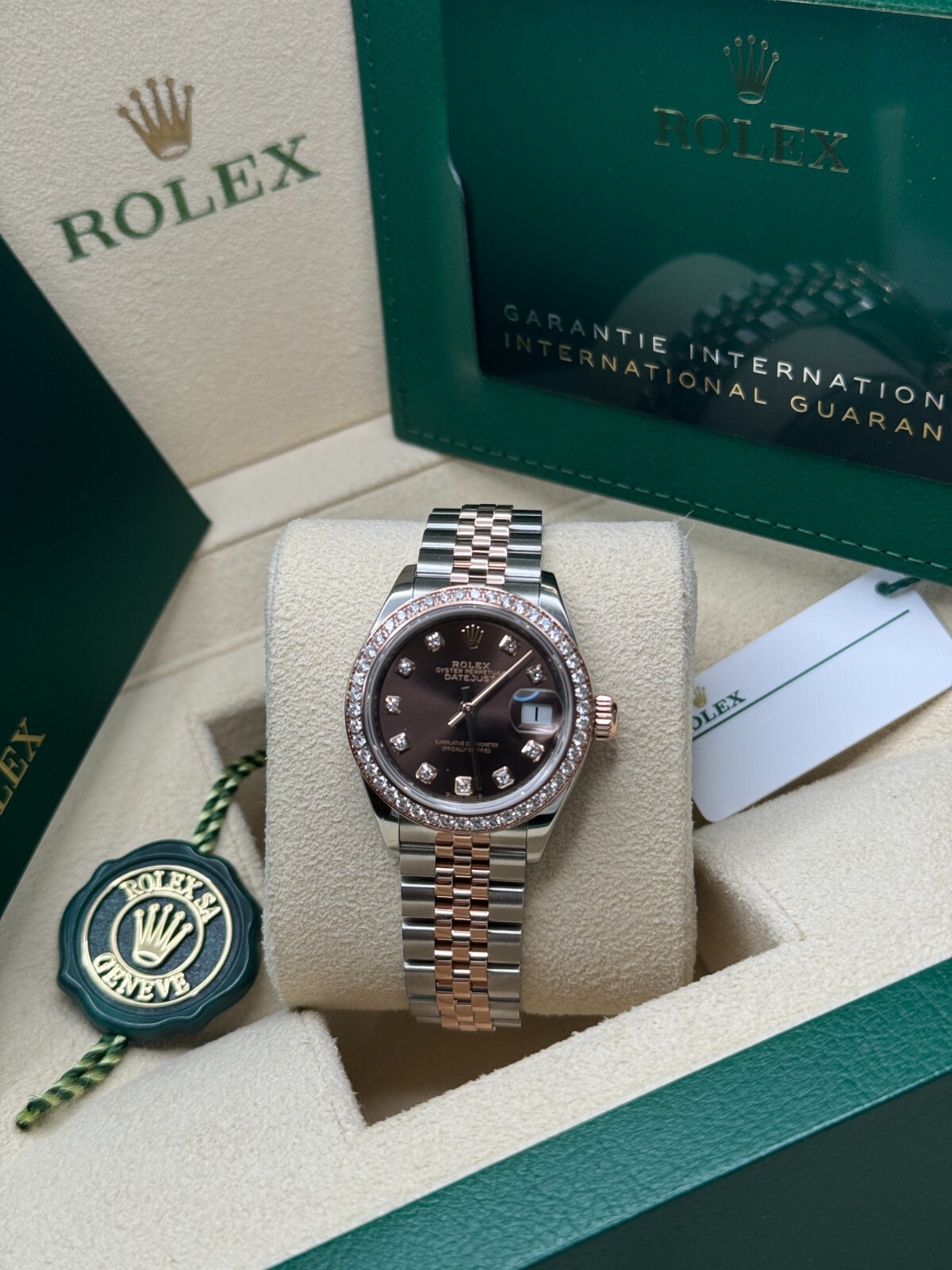 Rolex Lady-Datejust NEW 2024 Chocolate Diamond Dial 279381RBR Jubilee Bracelet