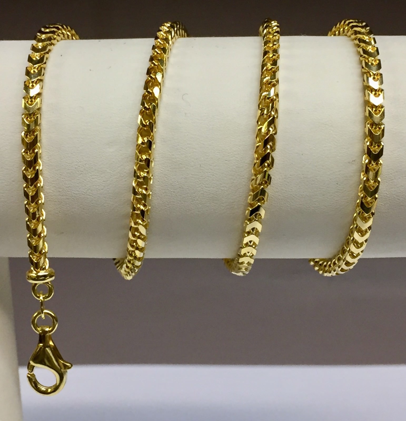 14k Yellow Gold 18″ Mens Solid Franco Link 4.7mm 63 Grams Pendant Chain Necklace