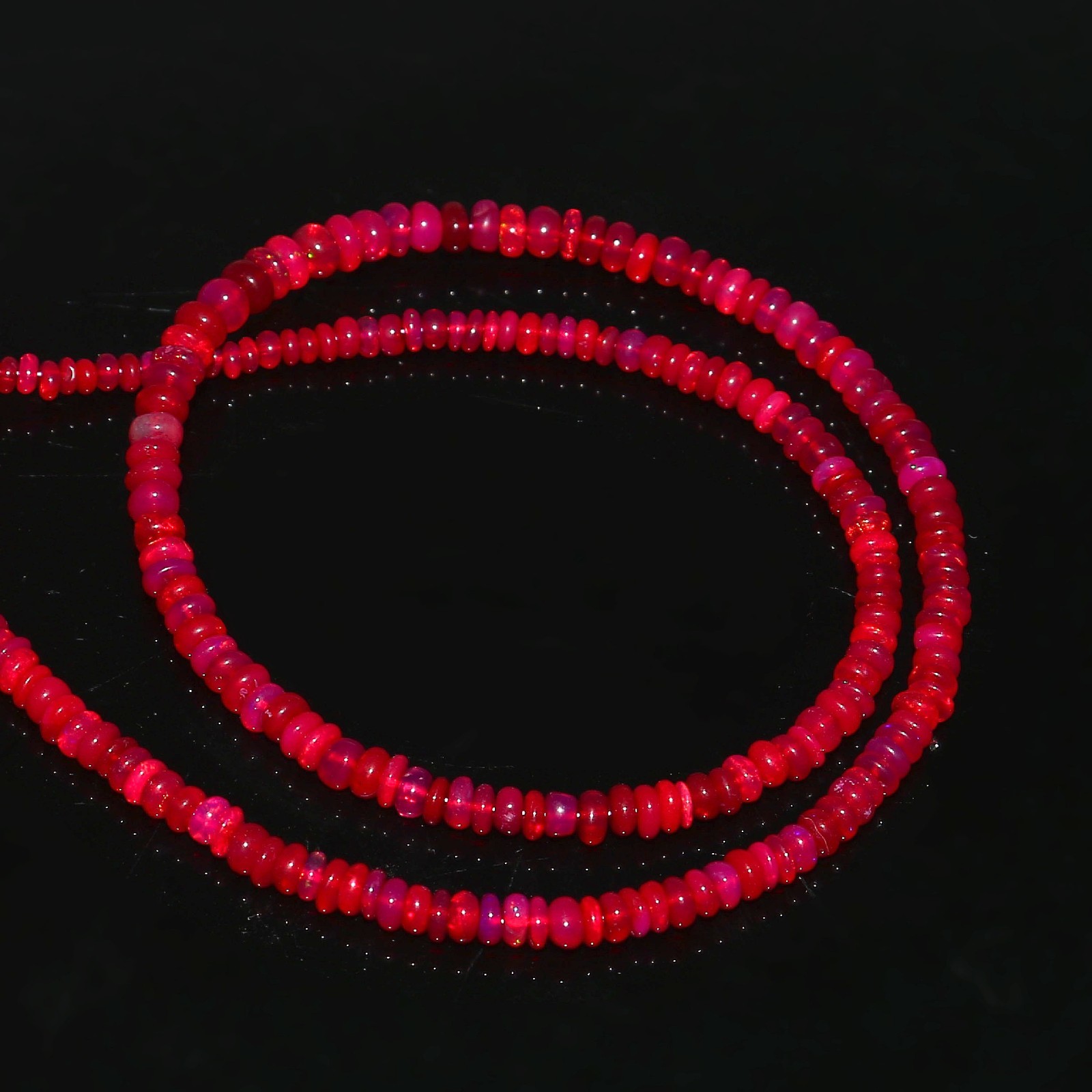 Top Quality Opal beads Rondelle Opal beads Red Color Opal Jewelry Birthday Gift