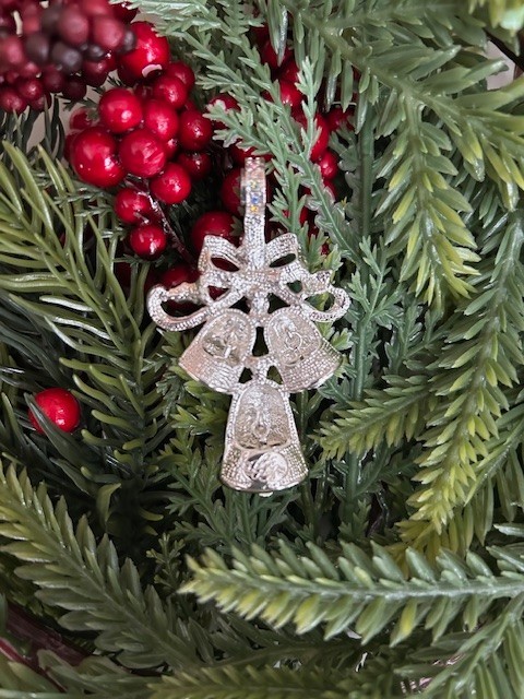 Kirks Folly Happy Holiday Jingle Bells & Bow Magnetic Enhancer Silvertone