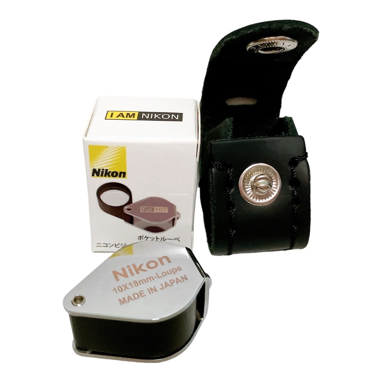 Nikon Folding Pocket Magnifier Full HD 10×18 mm Lens Jewellers Eye Amulet Loupe