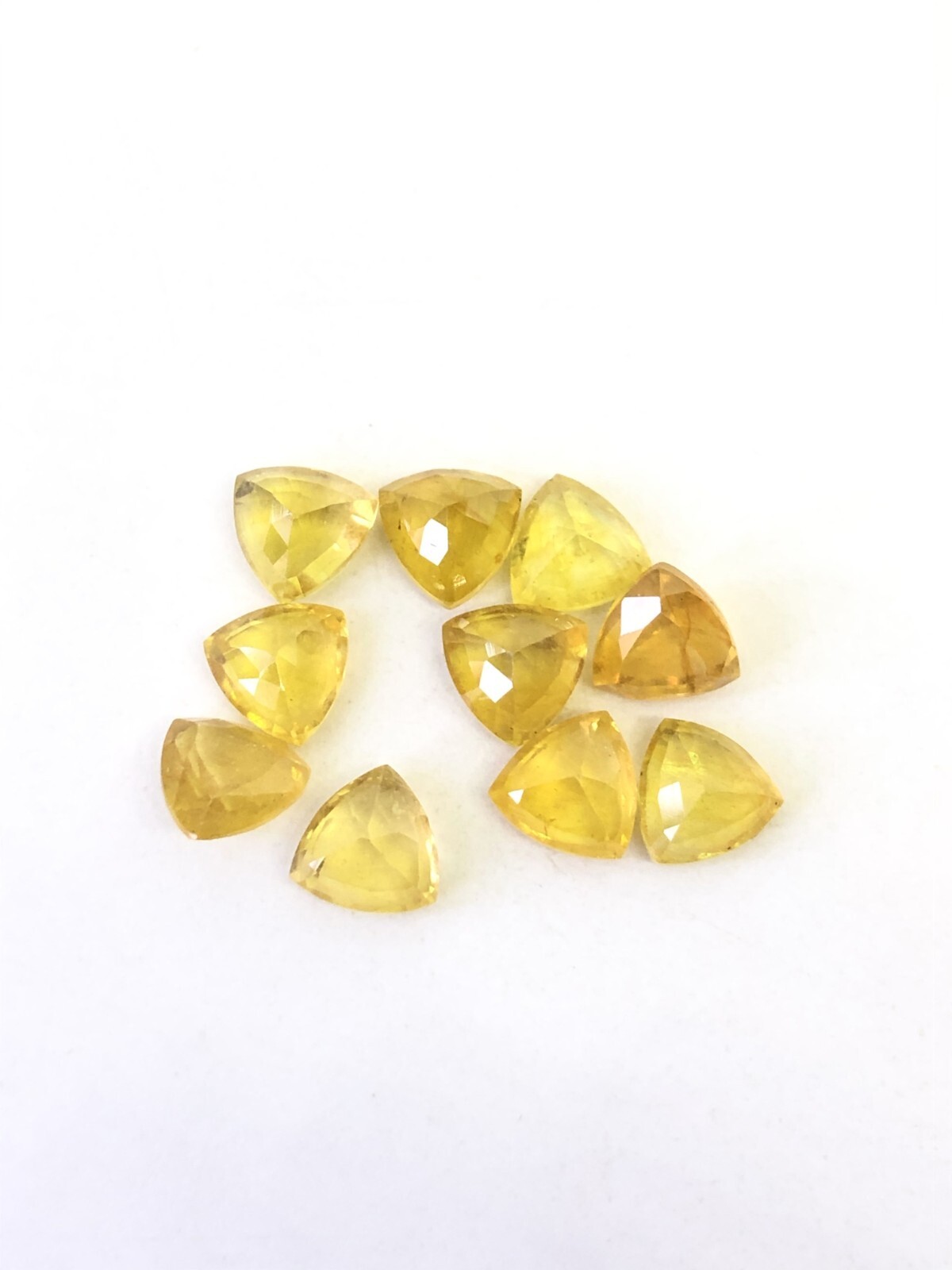 Yellow Sapphire Trillion Size 3mm, 4mm, 5mm, 6mm, 7mm, 8mm, 9mm, 10mm, 11mm & 12