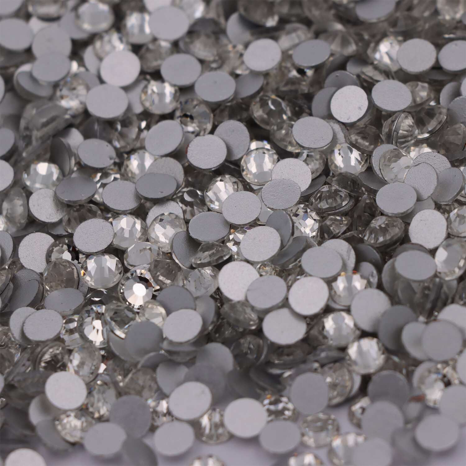 Glitter Crystal AB Flatback Clear Non Hot Fix Nail Art Rhinestones Decorations