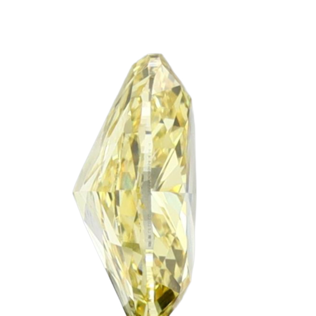 1.14 Ct Fancy Intense Yellow Oval Lab Grown Diamond IGI VS1 Excellent Cut