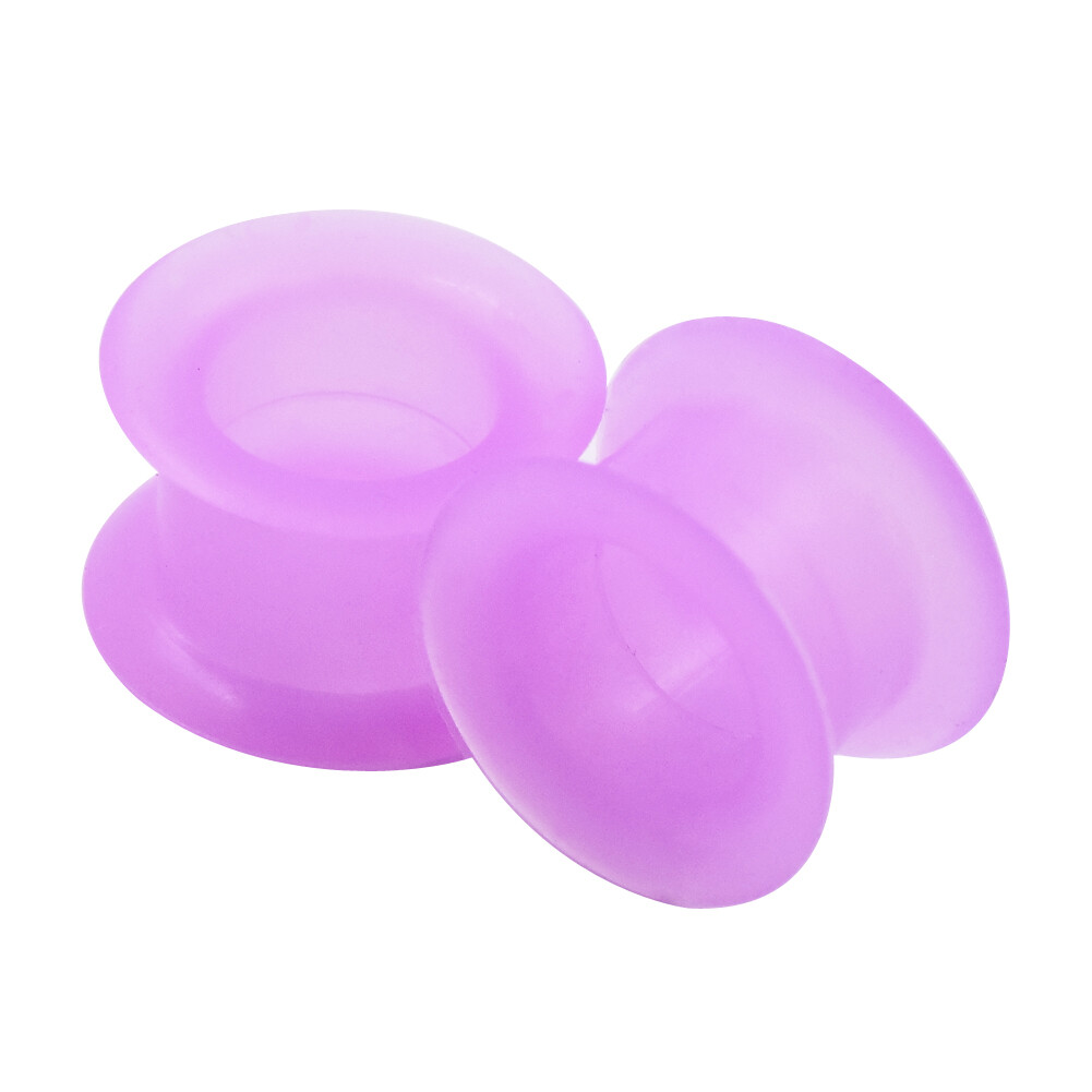 2Piece Thick Silicone Ear Gauge Plugs Flesh Tunnel Ear Stretchers Expander 2g-1″