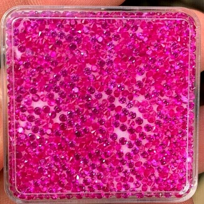 500 Pcs Natural MOGOK Pink Ruby 2.00 mm Round Certified AAA+ Treated Gemstone