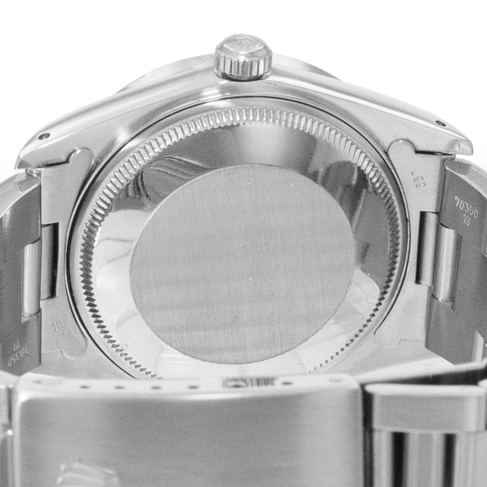 Rolex Oyster Perpetual Date 34 15010 White Roman Steel Oyster Mens Watch 1989