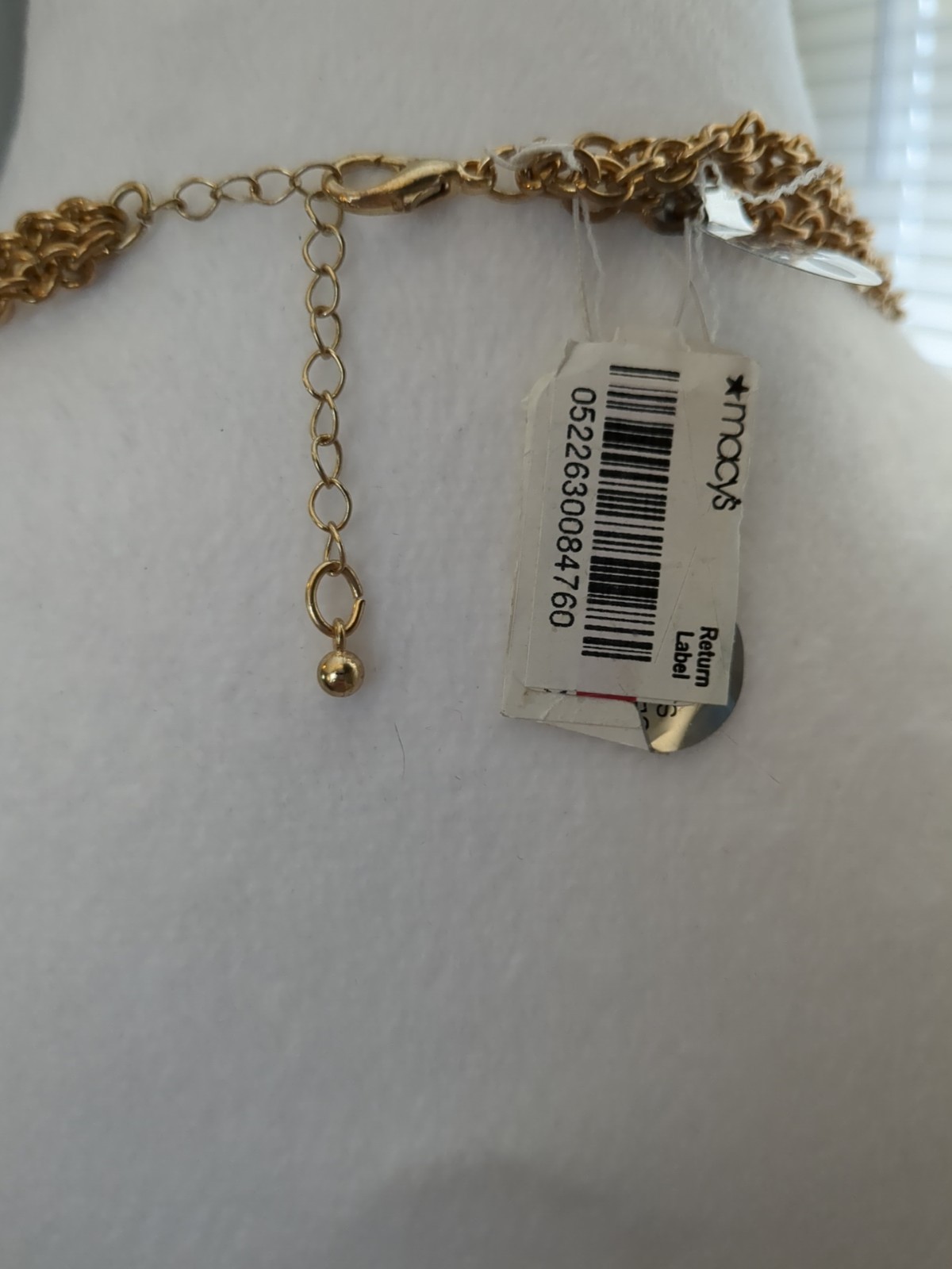 NWT Triton Bib Necklace 55973NG Gold/Silver/Champagne Adjustable Multi Strand