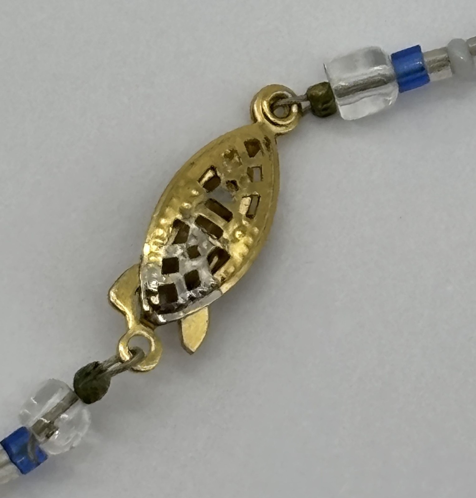 Vintage Cloisonne Beaded Long Necklace Blue Green Red Gold Unbranded 30 Inches L