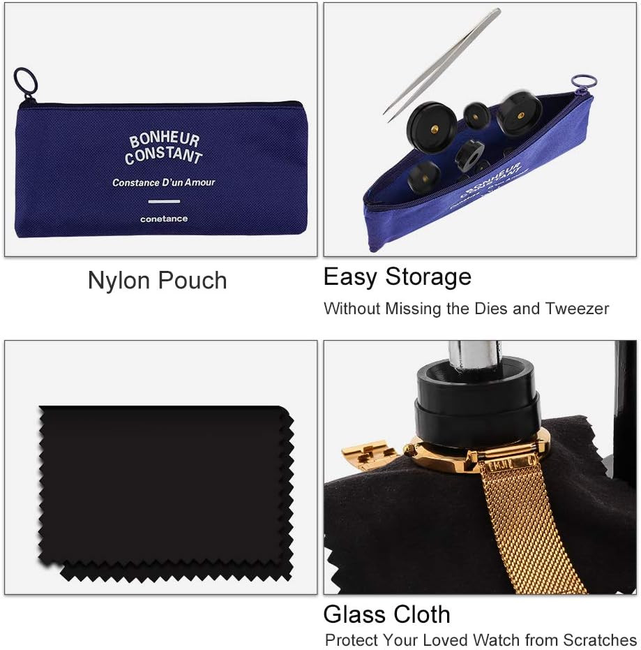 Watch Press Tool Set, Watch Repair Kit Professional with Everything, for Various