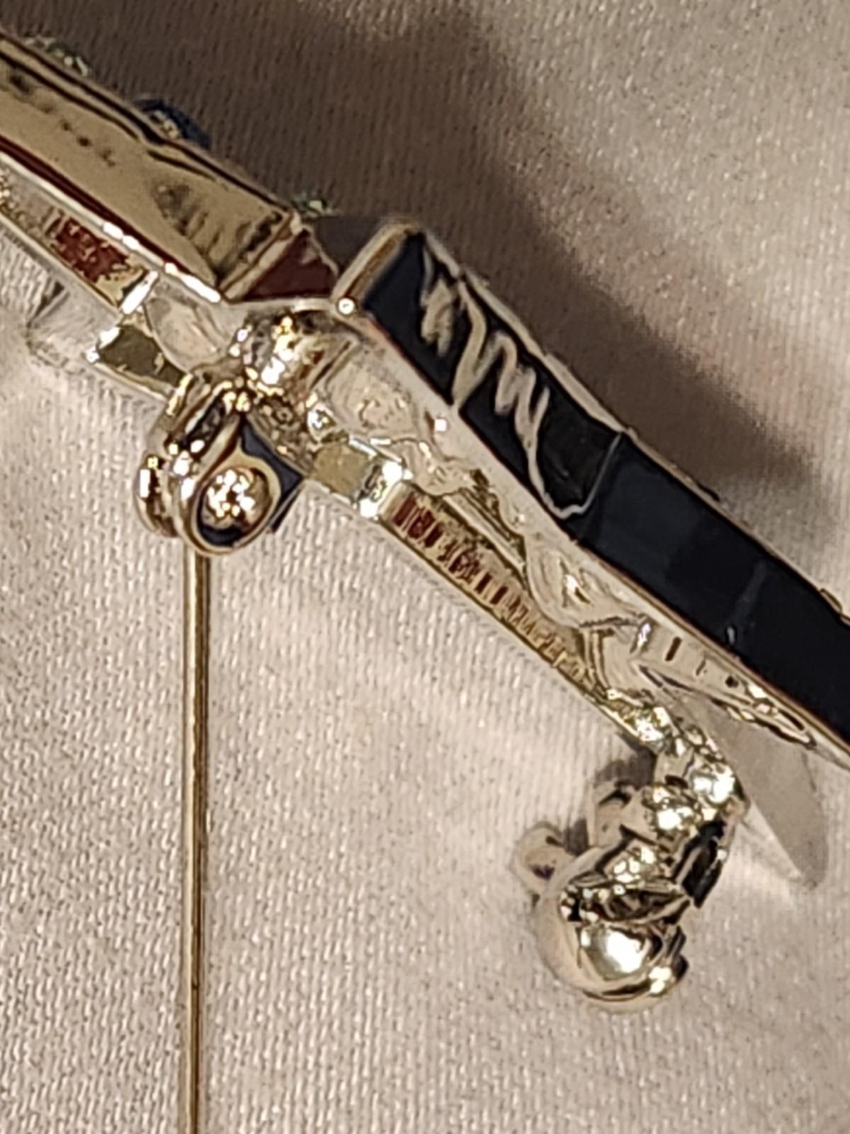 Rare Style New Thierry Mugler Star PIN Brooch Silver w/ Blue & White Crystals