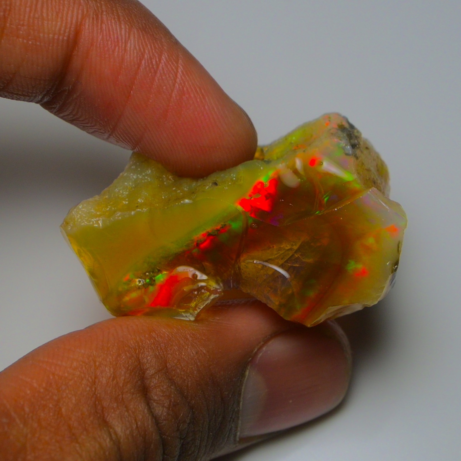 Stunning Ethiopian Opal Rough 58.85 Cts, Large Oil Opal Specimen Natural Opal