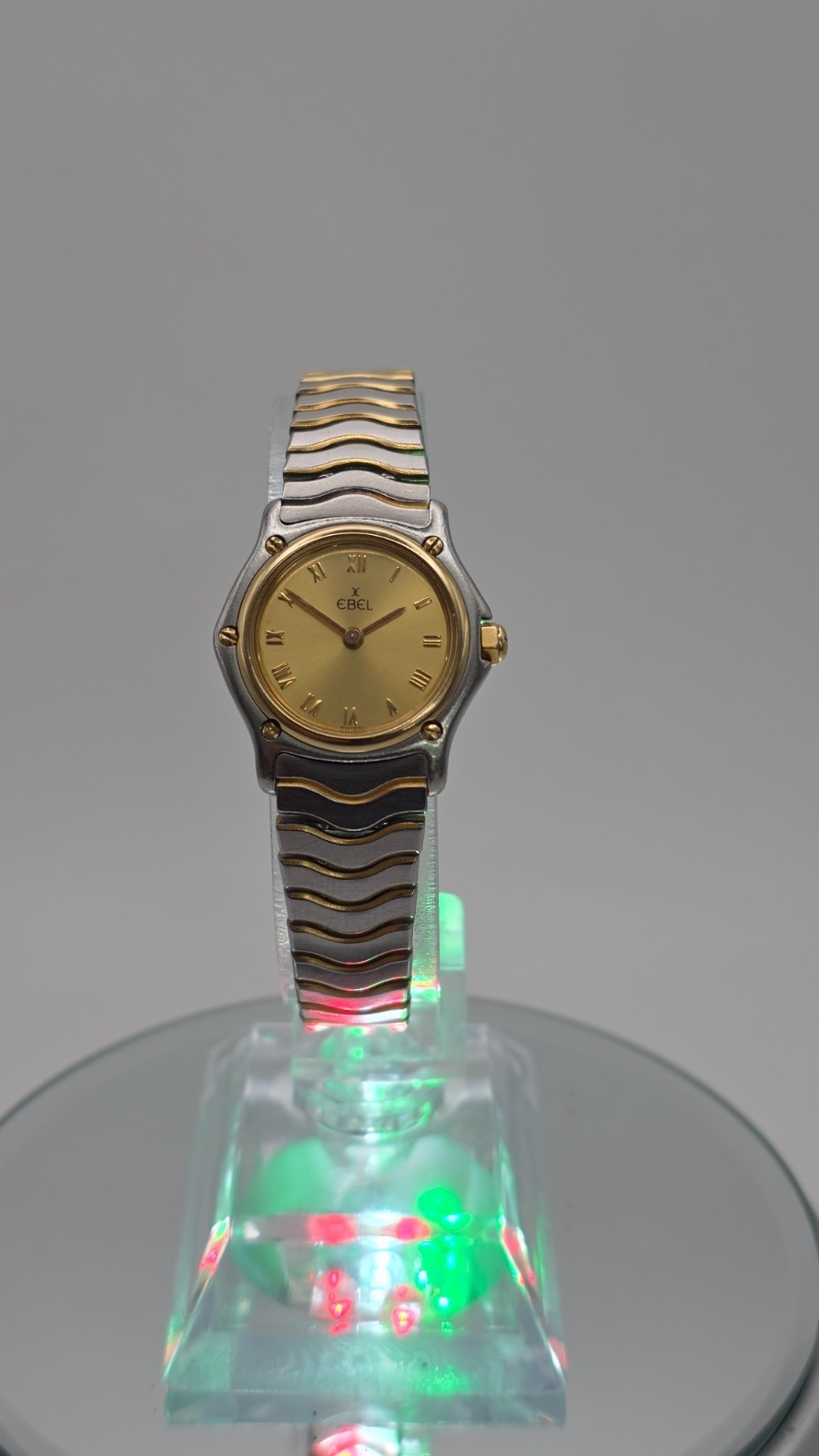Ebel Classic Wave Lady’s St.Steel/Gold Bracelet Watch with 18ct Gold Bezel.