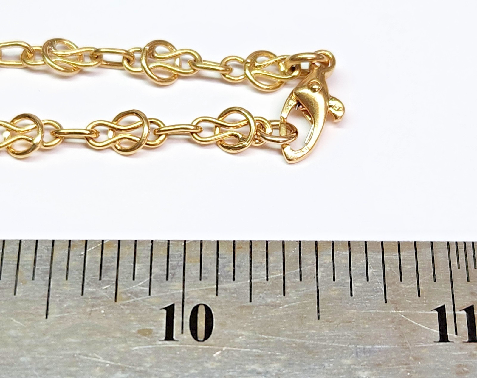 AWESOME 18k Gold 4.7mm Wide Handmade 21″ Fancy Link Chain