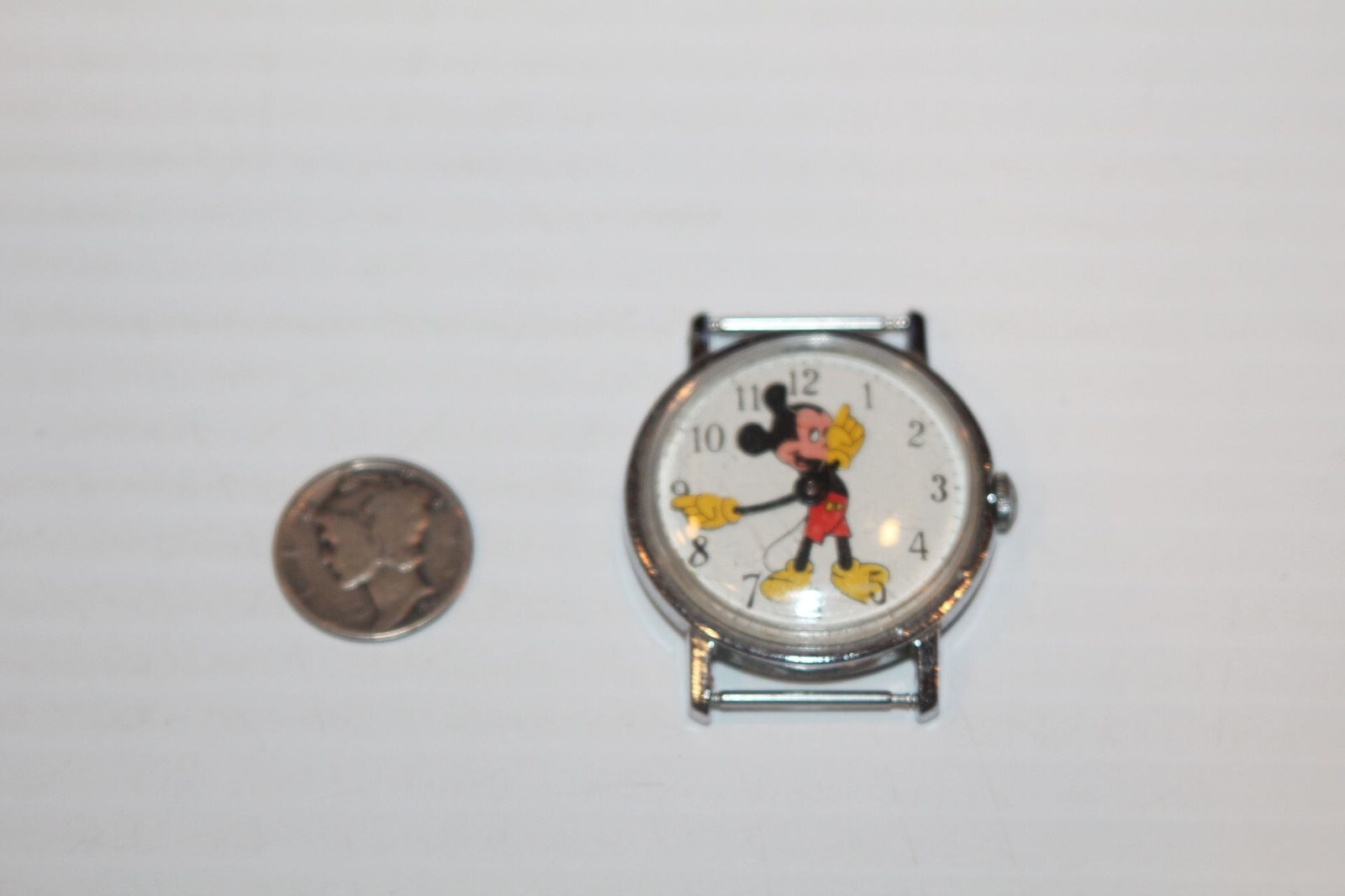 Vintage MCM 1970s Mickey Mouse Watch Disney Ingersol? Disney Productions AS IS