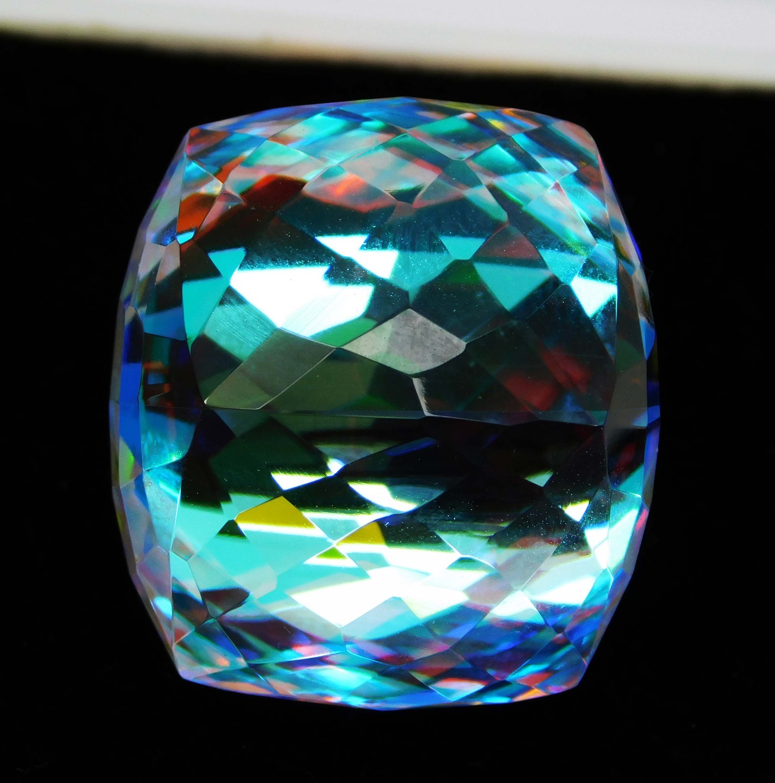 84.05 Ct Flawless Natural Mystic Quartz Certified Rainbow Cube Loose Gemstone