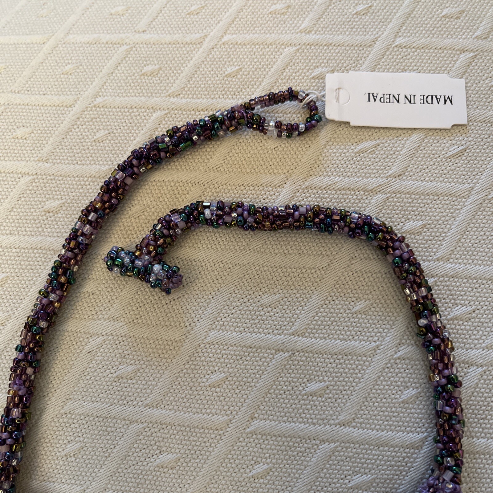 Himalayan Gems Potay Nepal Beaded Multi Strand String Necklace New!