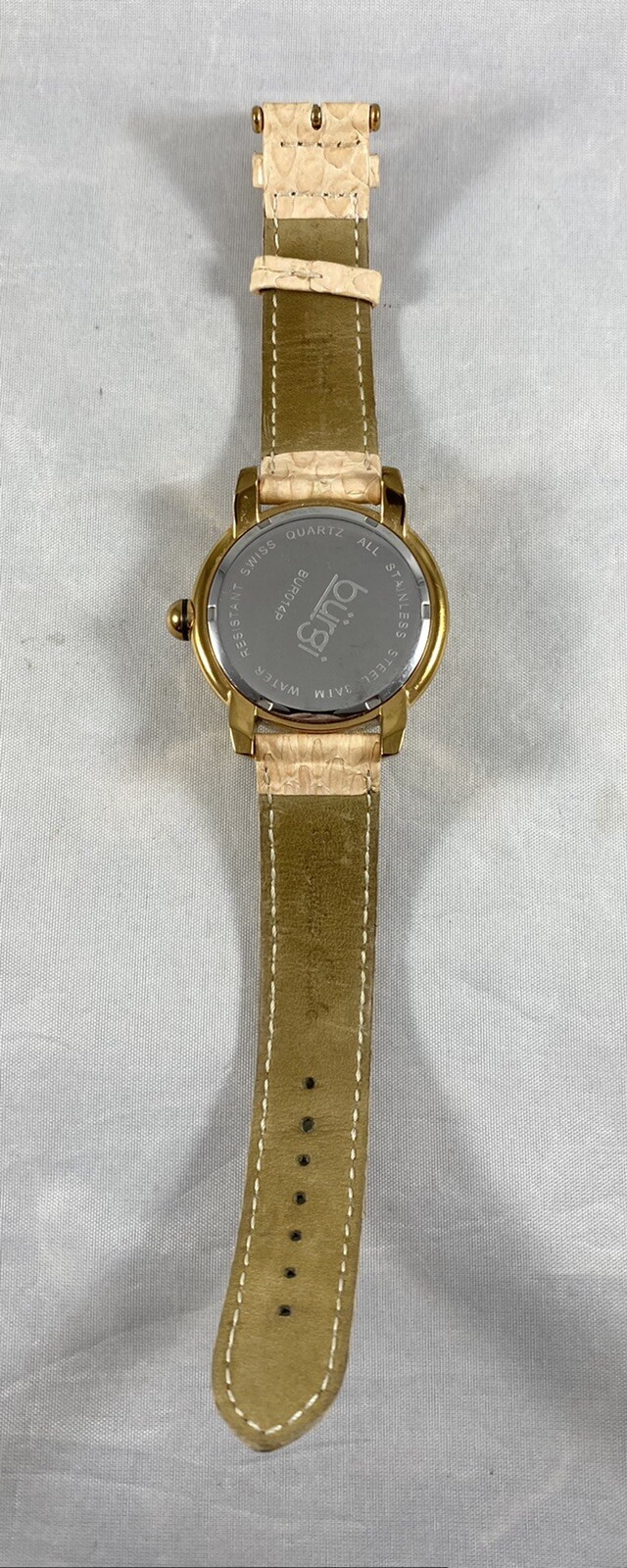 BURGI Women’s Genuine Snake Diamond Swiss Movement Watch Beveled Crystal