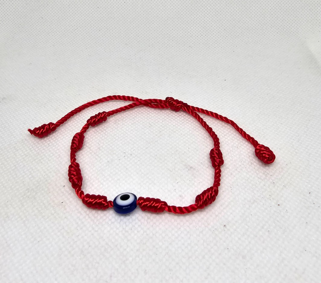 7 KNOTS BRACELET WITH TURKISH EYE / PULSERA 7 NUDOS MAS OJO TURCO PROTECTION MAL