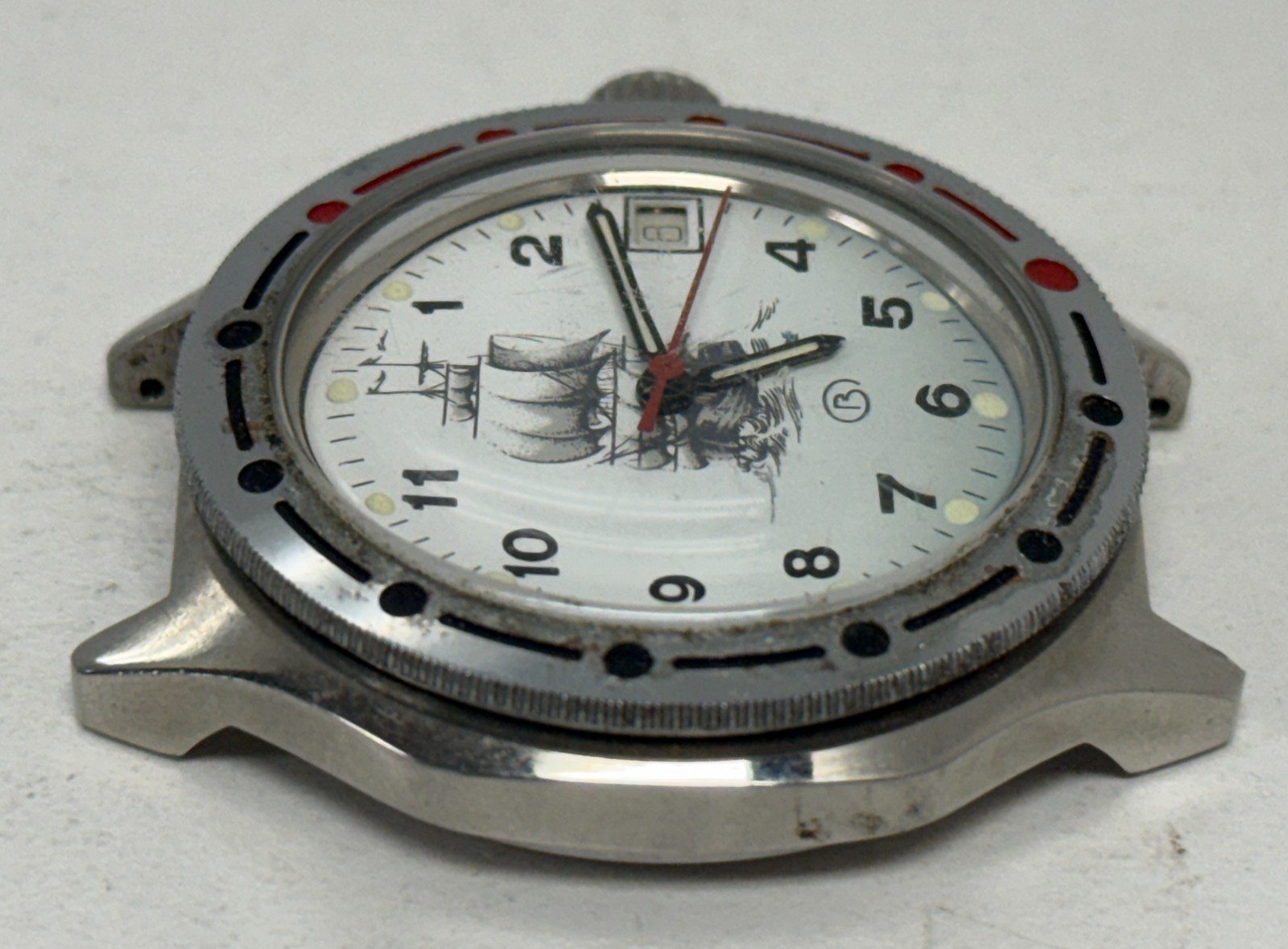 Vintage Vostok Amphibia Ship Dial Automatic Wrist Watch Head 40mm