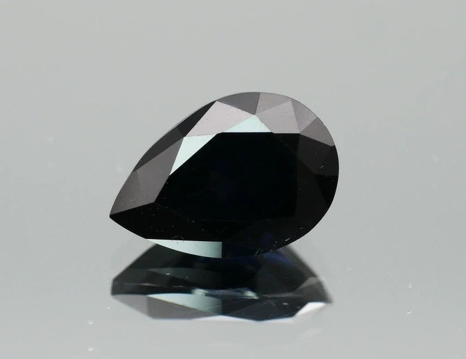 3.37 Ct Natural Deep Blue Spinel Unheated Pear Cut Tanzania Loose Gemstone