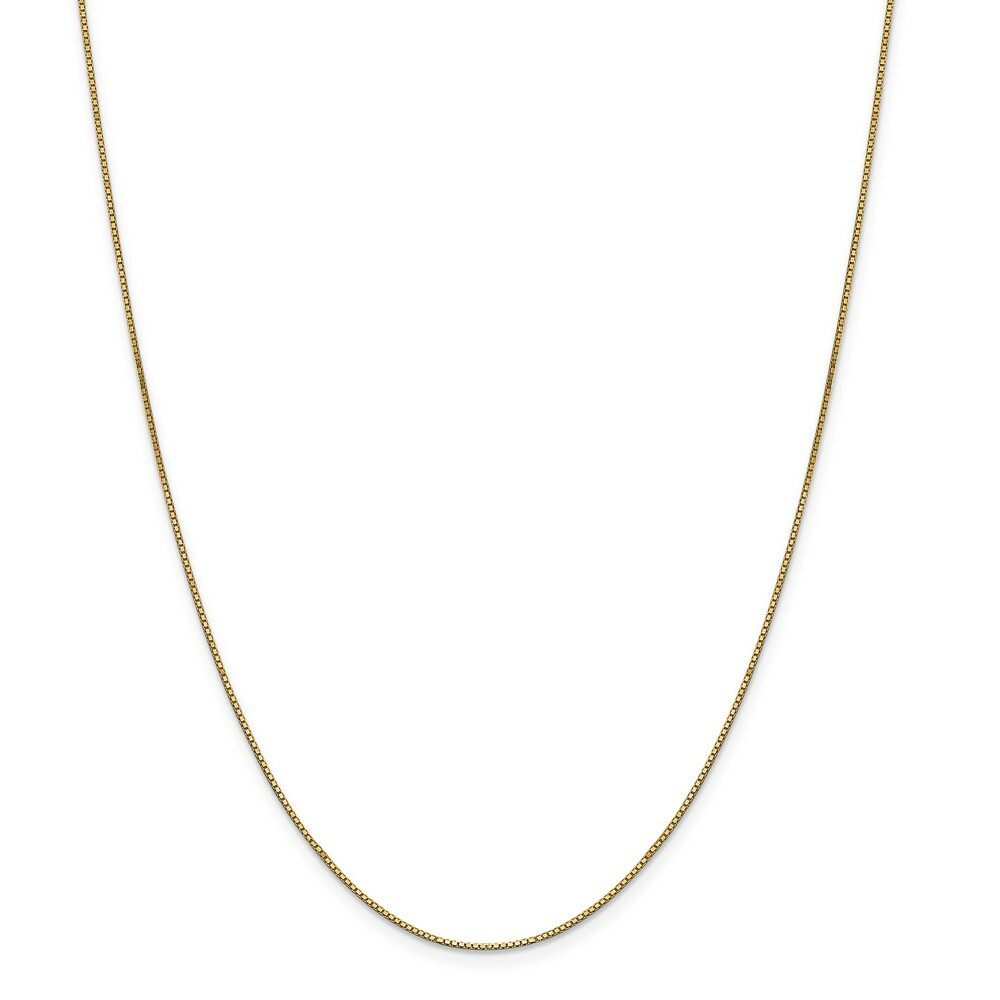 14k Yellow Gold 0.90mm Solid Box Chain w/ Lobster Clasp 14″ – 30″