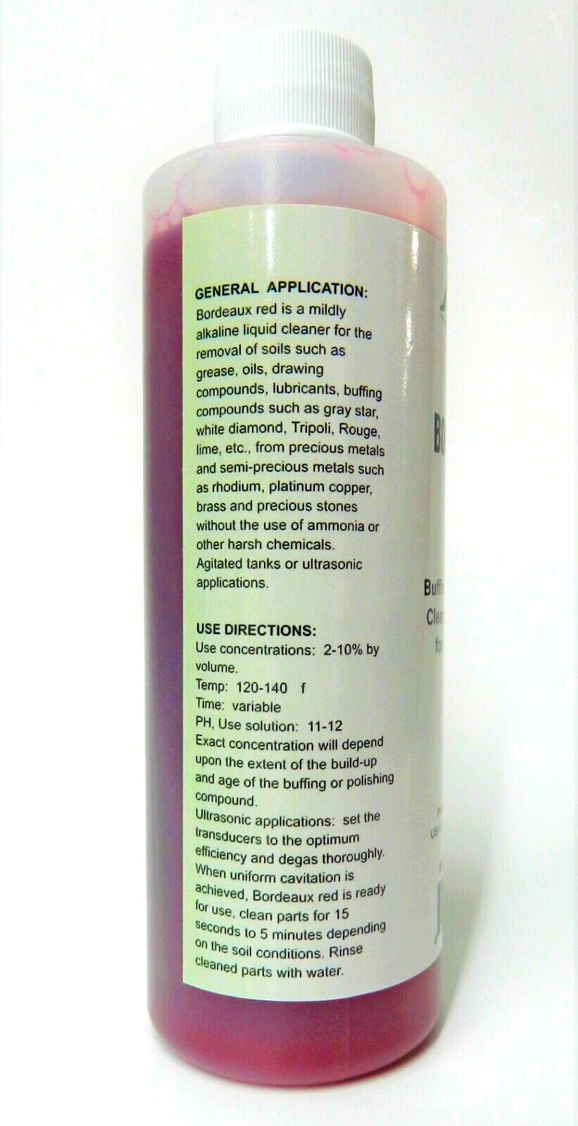 Ultrasonic Solution Cleaner JTS Bordeaux Red Jewelry Cleaning Parts Concentrate