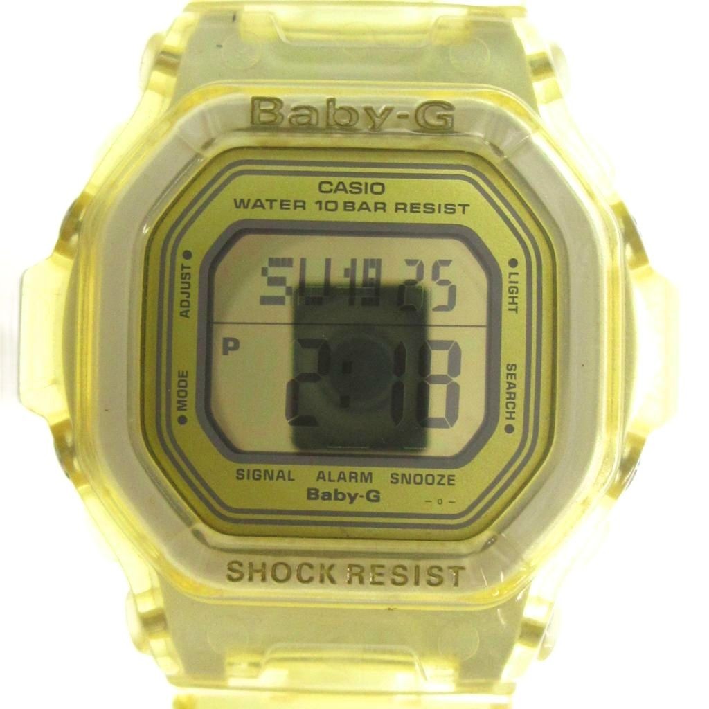 Used CASIO Baby G BG 5600G Wristwatch Watch Quartz Digital with Calendar Yellow