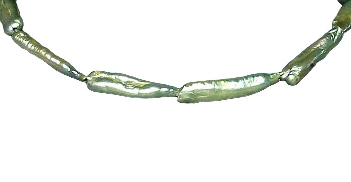 Fab Biwa Style Pistachio Green FW Pearls | 20x7x5mm to 34x7x5mm | 3 Pearls |
