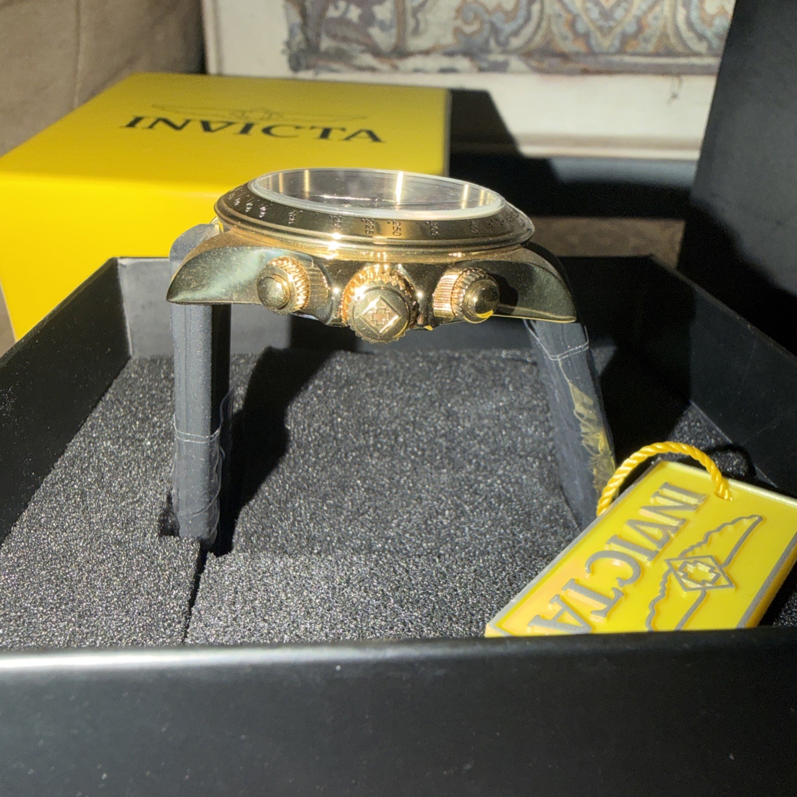 Invicta Speedway Men’s Watch 50873 -39.5mm Gold&Green Roulette Dial. W Box&tags