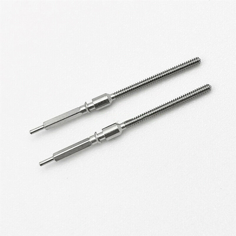 2Pack Silver 0.9mm Winding Stem Replacement Parts For 7750 7751 Watch Movement