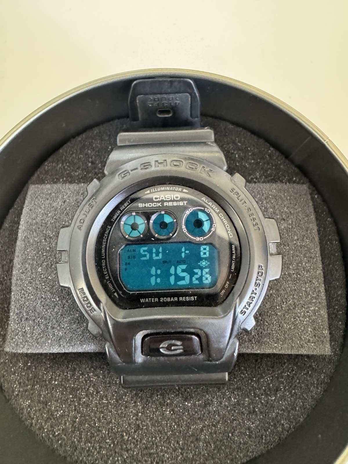 Casio G-SHOCK DW-6900MS Digital Black Resin 200m Alarm Chrono Backlight Box