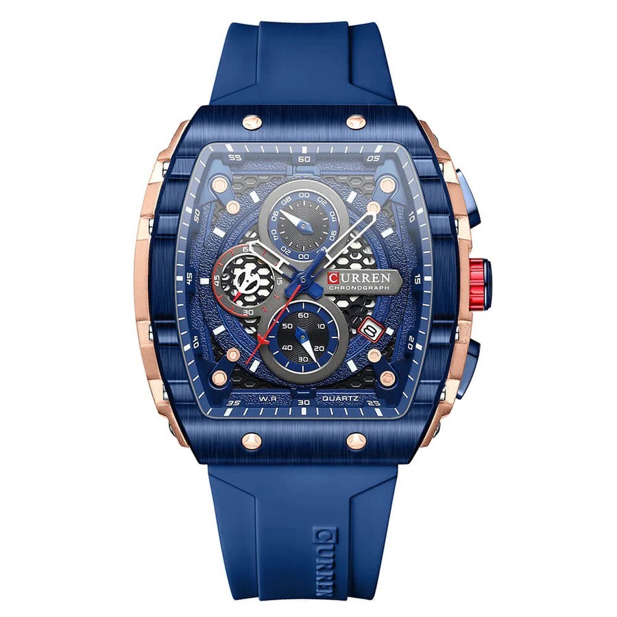 Curren Quartz Chronograph 3ATM Luminous Blue Strap Men’s Watch