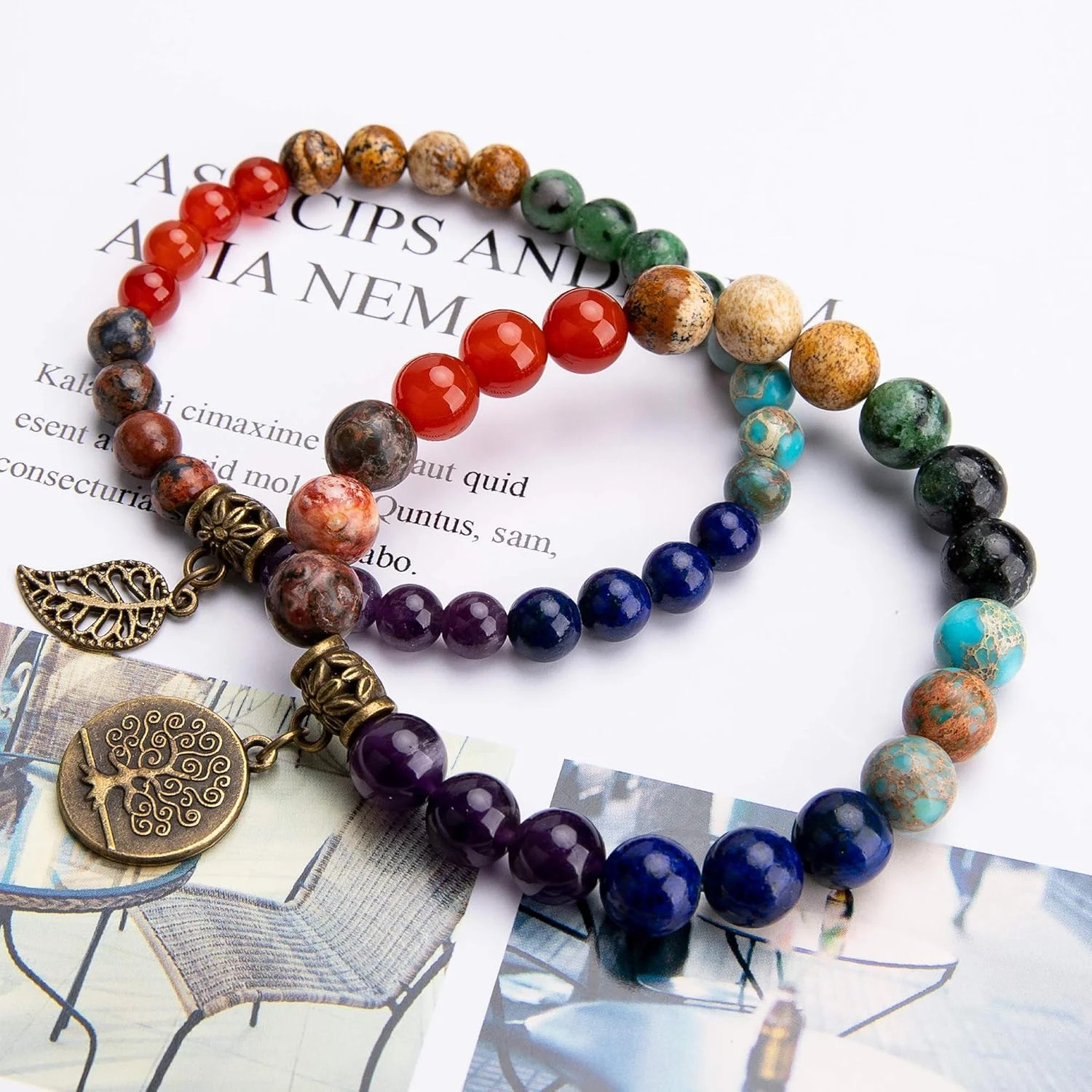 Bivei Natural Semi Precious Gemstone beads bracelet for women – Life Tree and Le