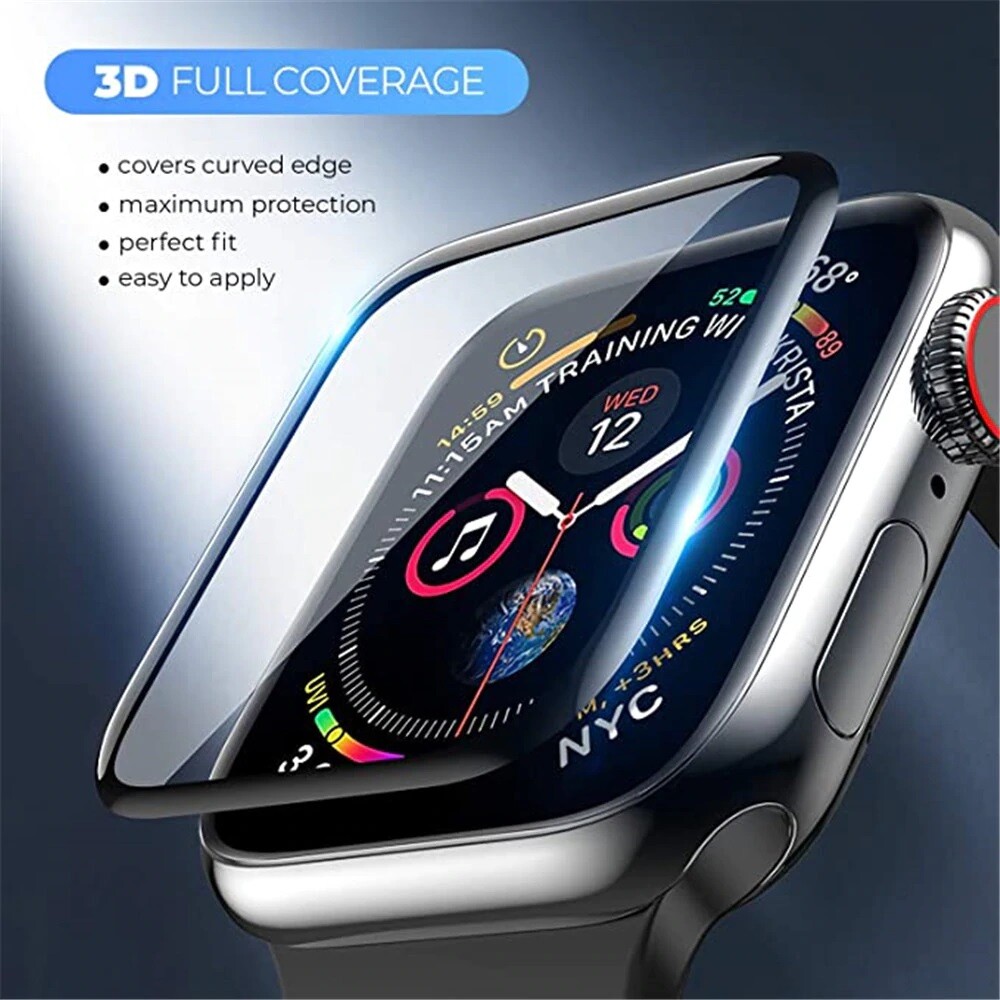 Band Strap +Screen Protector For Apple Watch 7/SE/6/5/4/3/2 iWatch 44/42/40/38MM