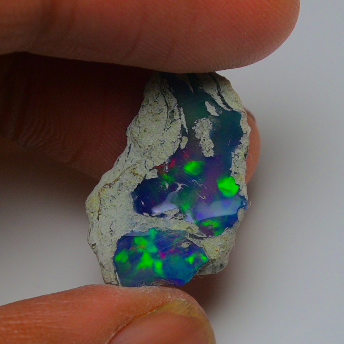 Polished Blue Opal Rough 6.80 Carats, Smoked Ethiopian Welo Opal Rough,