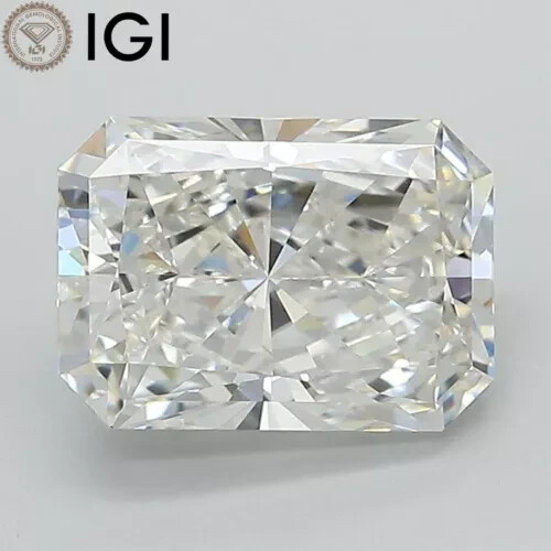 RADIANT Cut 2.58 Cts IGI Cert Lab Grown CVD Diamond G Color VS1 Clarity