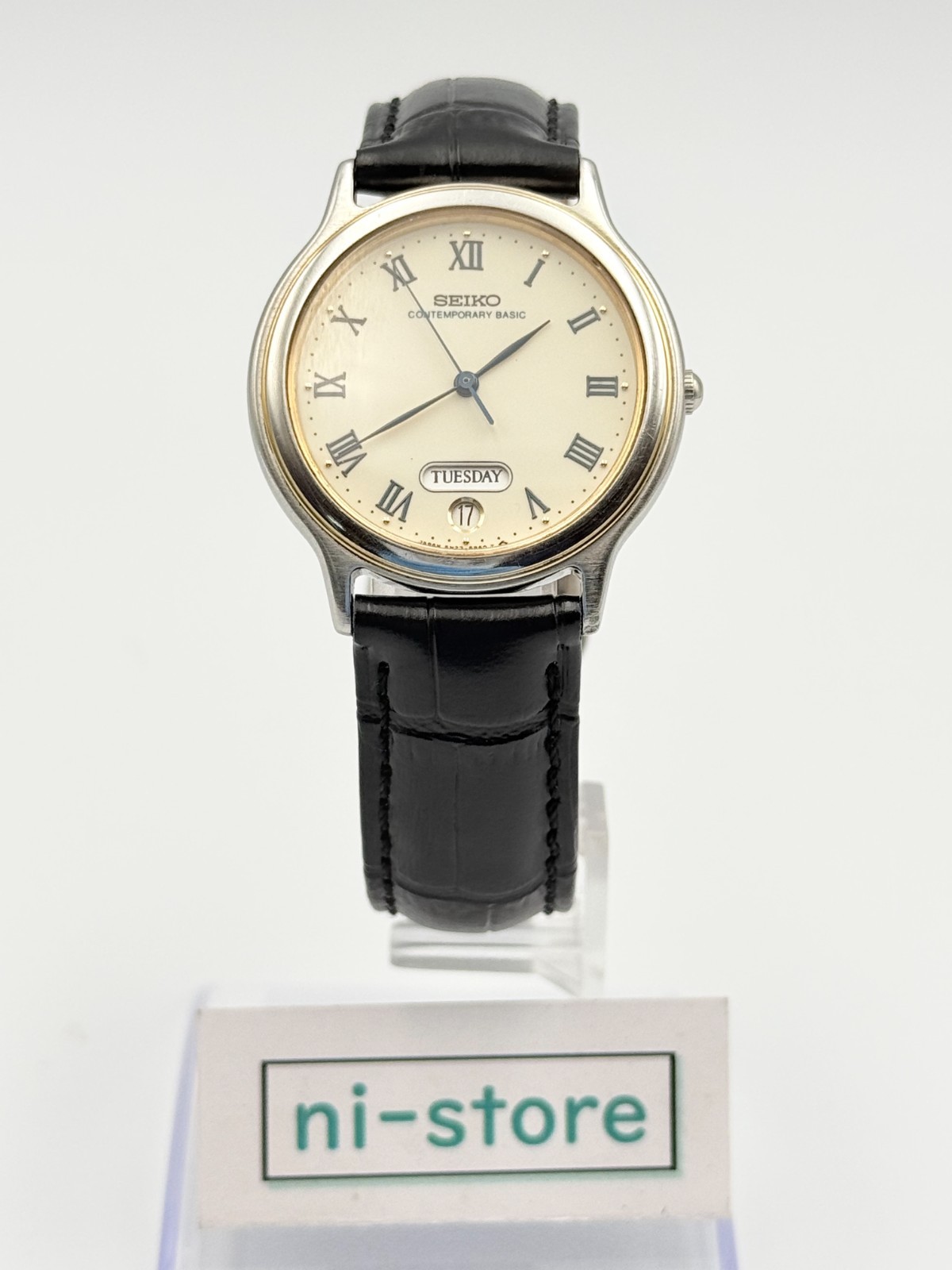 SEIKO 5H23-6B90 Vintage Watch Contemporary Basic Quartz Day/Date – Rank B+